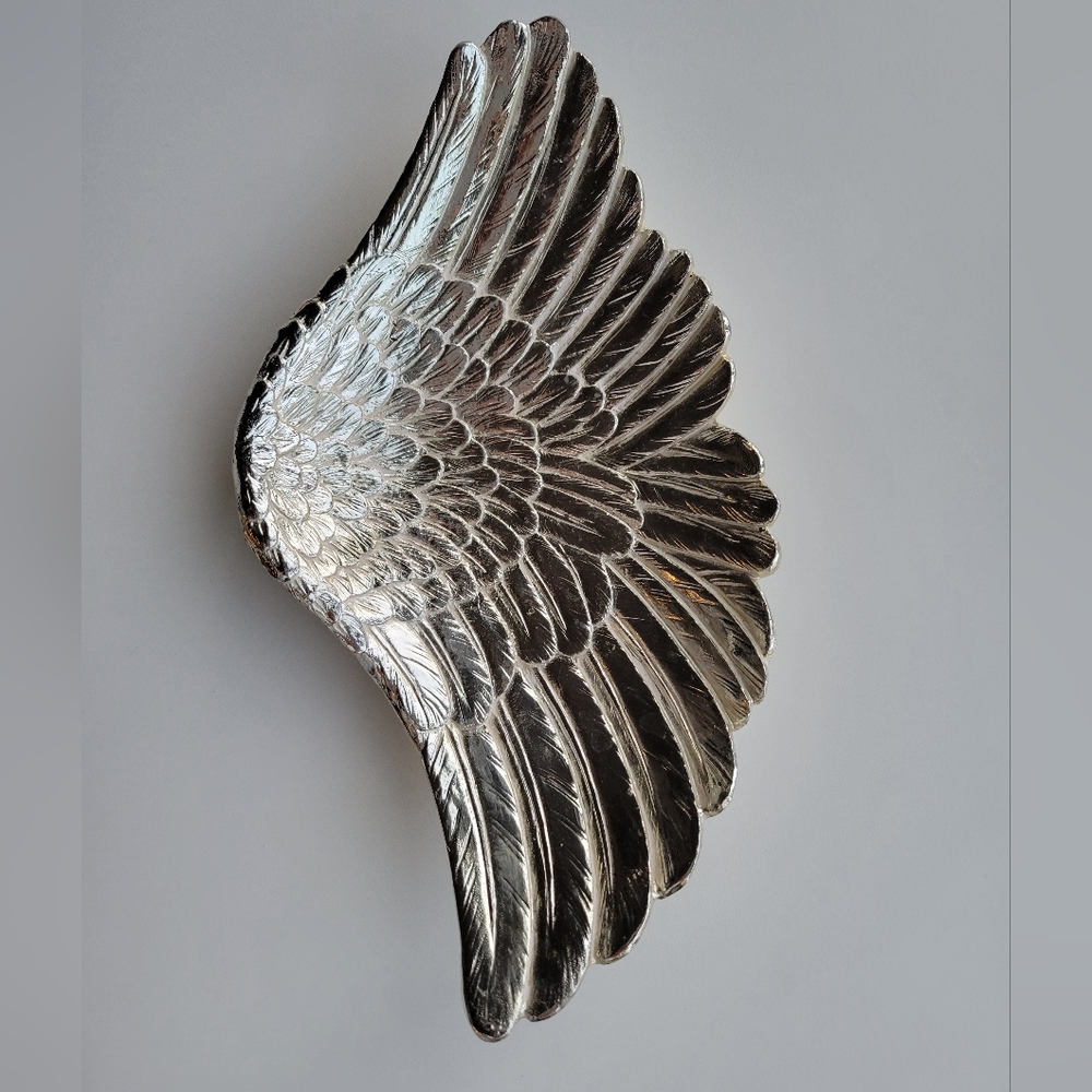 Ashland Wing Feather Trinket Dish Plate Gold